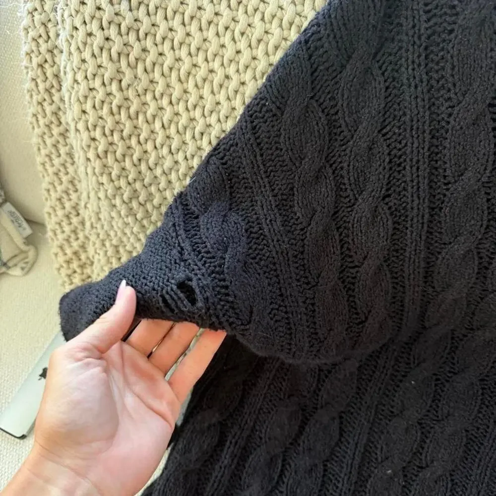Black free people cable knit